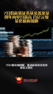 7月新备案私募基金规模超千亿，私募证券投资基金成主力军