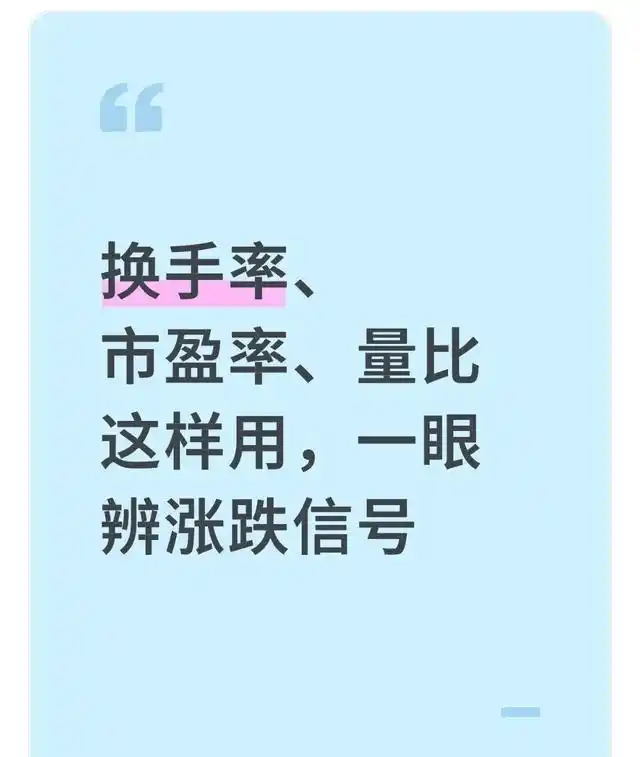 股票分析指标_股票指标实战指南_换手率市盈率量比