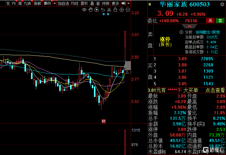 徐翔华丽家族股价走势分析_徐翔概念股华丽家族股价异动_徐翔持仓股票