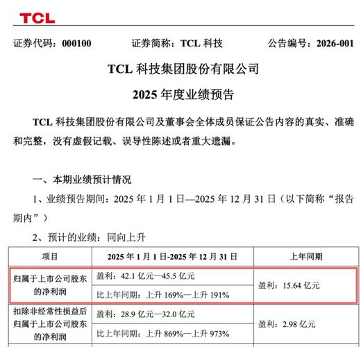 TCL科技2025年业绩预告_TCL科技市值排名分析_tcl股票投资分析
